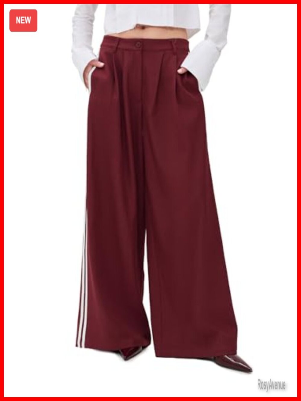 Mid-Weight Stretch Twill Wide Leg Pleated Front Pants Regular Fit
